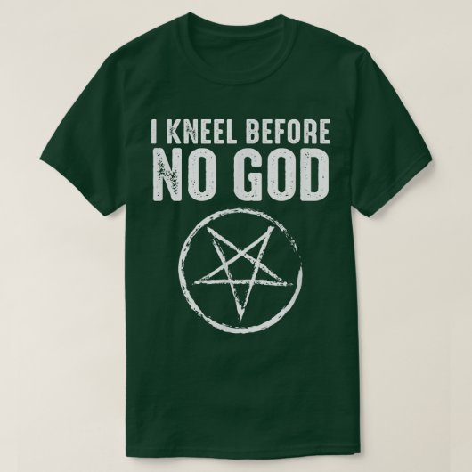 Ik weet het voor geen God satanisch T-shirt (Design voorkant)