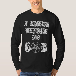 Ik weet het voor geen God satanist okt baphomet sa T-shirt