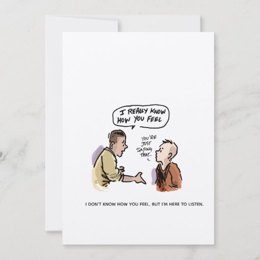 Ik weet hoe je me Funny Cancer Cartoon Briefkaart  (Voorkant)