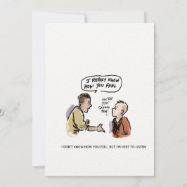 Ik weet hoe je me Funny Cancer Cartoon Briefkaart