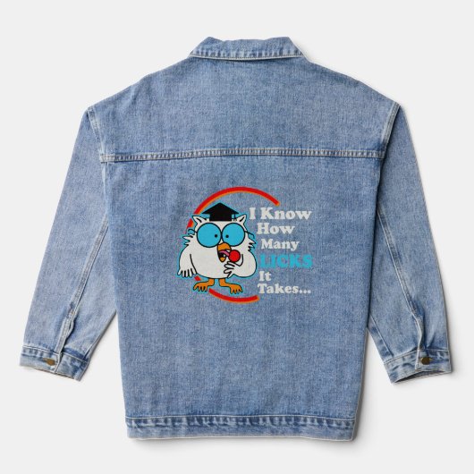 Ik weet hoeveel geluk het kost denim jacket (Achterkant)
