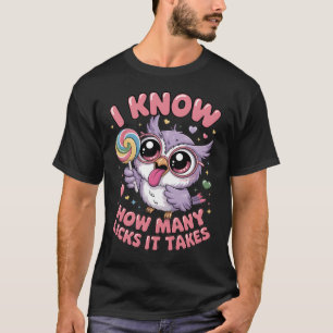 Ik weet hoeveel likken het kost Lolly grap T-shirt