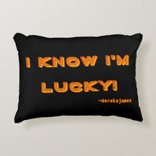 Ik weet ik Gelukkig ben!  Het Hoofdkussen van het Accent Kussen