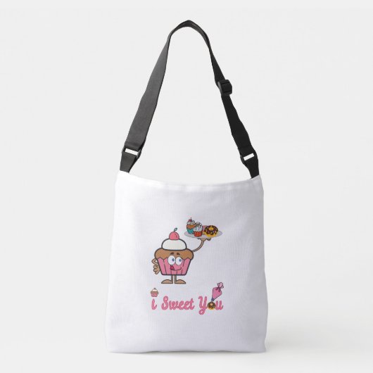 Ik weet je met een Cupcake Crossbody Tas (Voorkant)