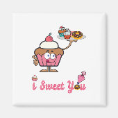 Ik weet je met een Cupcake Magneet (Voorkant)