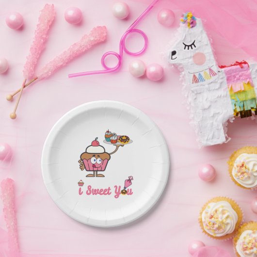 Ik weet je met een Cupcake Papieren Bordje (Feest)