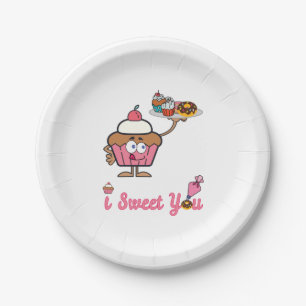 Ik weet je met een Cupcake Papieren Bordje