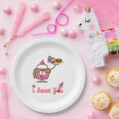 Ik weet je met een Cupcake Papieren Bordje (Feest)