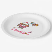 Ik weet je met een Cupcake Papieren Bordje (Gekanteld)