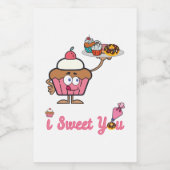 Ik weet je met een Cupcake Voedselcontainer Etiket (Enkel label)