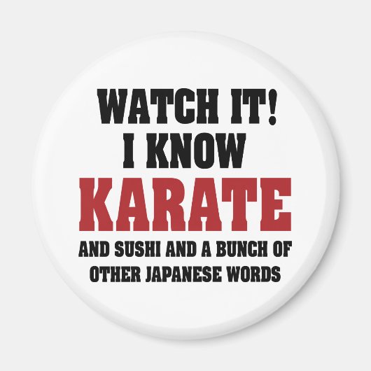 Ik weet Karate. En Sushi en andere Japanse woorden Magneet (Voorkant)