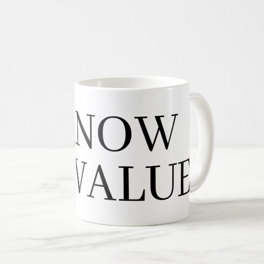 Ik weet mijn waarde koffiemok cadeau (Voorkant rechts)