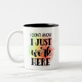 Ik weet niet dat ik hier gewoon werk tweekleurige koffiemok (Links)