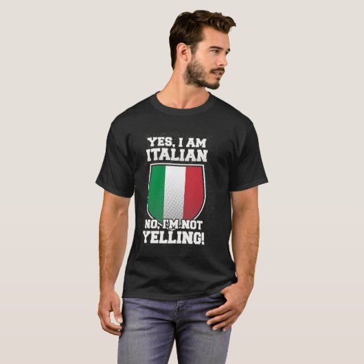 IK WEET NIET DAT IK ITALIAANS BEN T-SHIRT (Voorkant volledig)