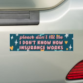 Ik weet niet hoe de Bumpersticker van de verzekeri (Op auto)