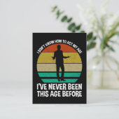 Ik weet niet hoe ik m'n leeftijd moet inpassen briefkaart (Staand voorkant)