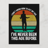 Ik weet niet hoe ik m'n leeftijd moet inpassen briefkaart (Voorkant)