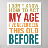 Ik weet niet hoe ik m'n leeftijd moet inpassen poster (Voorkant)
