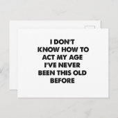 Ik weet niet hoe ik m'n pensioen moet regelen. briefkaart (Voorkant / Achterkant)