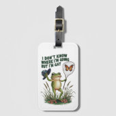 Ik weet niet waar ik heen ga, maar ik ben een homo bagagelabel (Voorkant (verticaal))