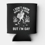 Ik weet niet waar ik heen ga, maar ik ben een homo blikjeskoeler (Voorkant)