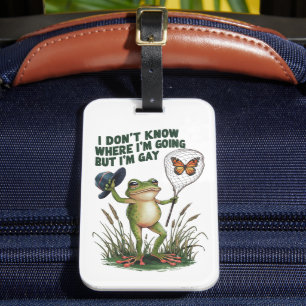 Ik weet niet waar ik heen ga maar ik ben een homok bagagelabel