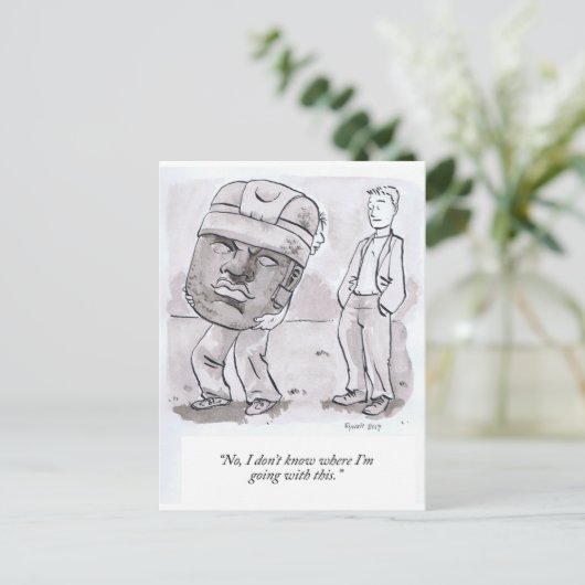 Ik weet niet waar ik mee ga. briefkaart (Staand voorkant)