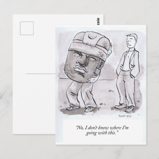 Ik weet niet waar ik mee ga. briefkaart (Voorkant / Achterkant)