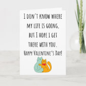 Ik weet niet waar mijn leven naar toe gaat Valenti Kaart (Voorkant)