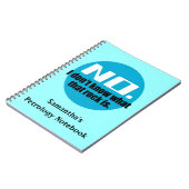 Ik weet niet wat die rots is (blauw) notitieboek (Linkerzijde)