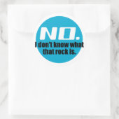Ik weet niet wat die rots is (blauw) ronde sticker (Tas)