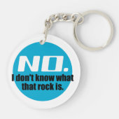 Ik weet niet wat die rots is (blauw) sleutelhanger (Achterkant)