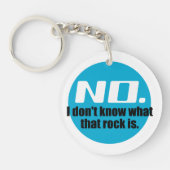 Ik weet niet wat die rots is (blauw) sleutelhanger (Voorkant)