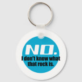Ik weet niet wat die rots is (blauw) sleutelhanger (Voorkant)