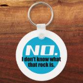 Ik weet niet wat die rots is (blauw) sleutelhanger (Voorkant)