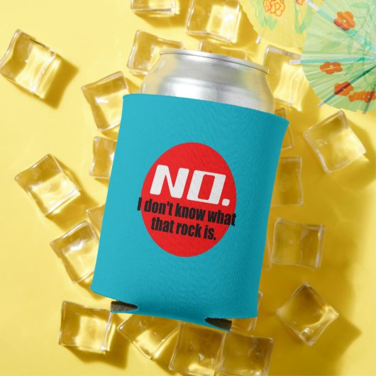Ik weet niet wat die rots is (rood) blikjeskoeler (Insitu Zomer)