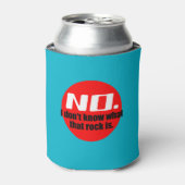 Ik weet niet wat die rots is (rood) blikjeskoeler (Blikje Voorkant)