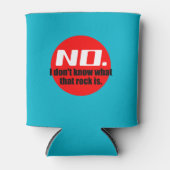 Ik weet niet wat die rots is (rood) blikjeskoeler (Voorkant)