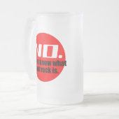 Ik weet niet wat die rots is (rood) matglas bierpul (Voorkant links)