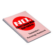 Ik weet niet wat die rots is (rood) notitieboek (Rechterzijde)