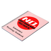 Ik weet niet wat die rots is (rood) notitieboek (Linkerzijde)