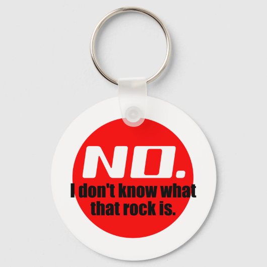 Ik weet niet wat die rots is (rood) sleutelhanger (Voorkant)