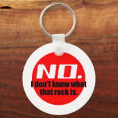 Ik weet niet wat die rots is (rood) sleutelhanger (Achterkant)