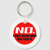 Ik weet niet wat die rots is (rood) sleutelhanger (Achterkant)