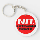 Ik weet niet wat die rots is (rood) sleutelhanger (Voorkant)
