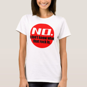 Ik weet niet wat die rots is (rood) t-shirt