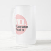 Ik weet niet wat die rots is (roze) matglas bierpul (Voorkant links)