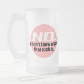 Ik weet niet wat die rots is (roze) matglas bierpul (Links)