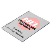 Ik weet niet wat die rots is (roze) notitieboek (Linkerzijde)