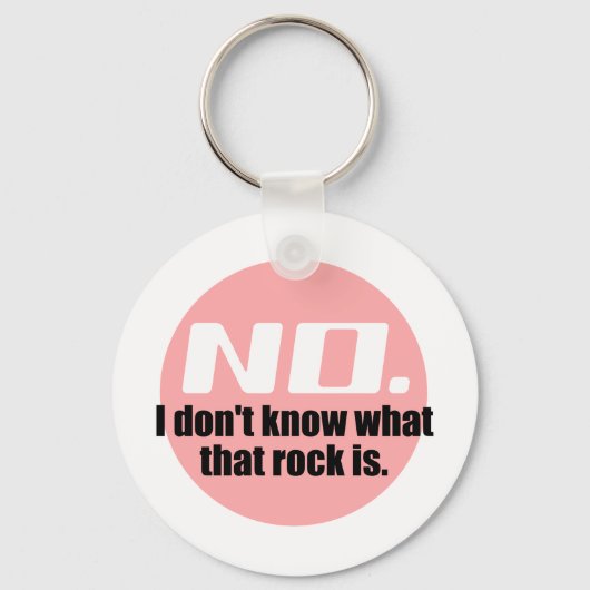 Ik weet niet wat die rots is (roze) sleutelhanger (Voorkant)